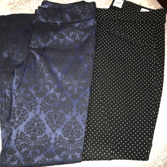 Pants - TWO PAIR. Size 0. skinny ankle fit printed pants